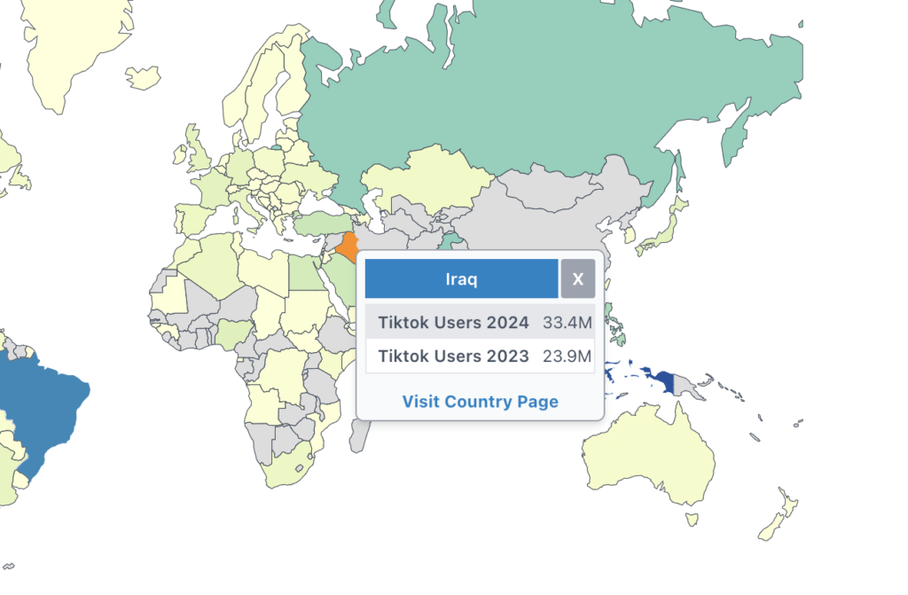 tiktok users in Iraq as of 2024
https://worldpopulationreview.com/country-rankings/tiktok-users-by-country